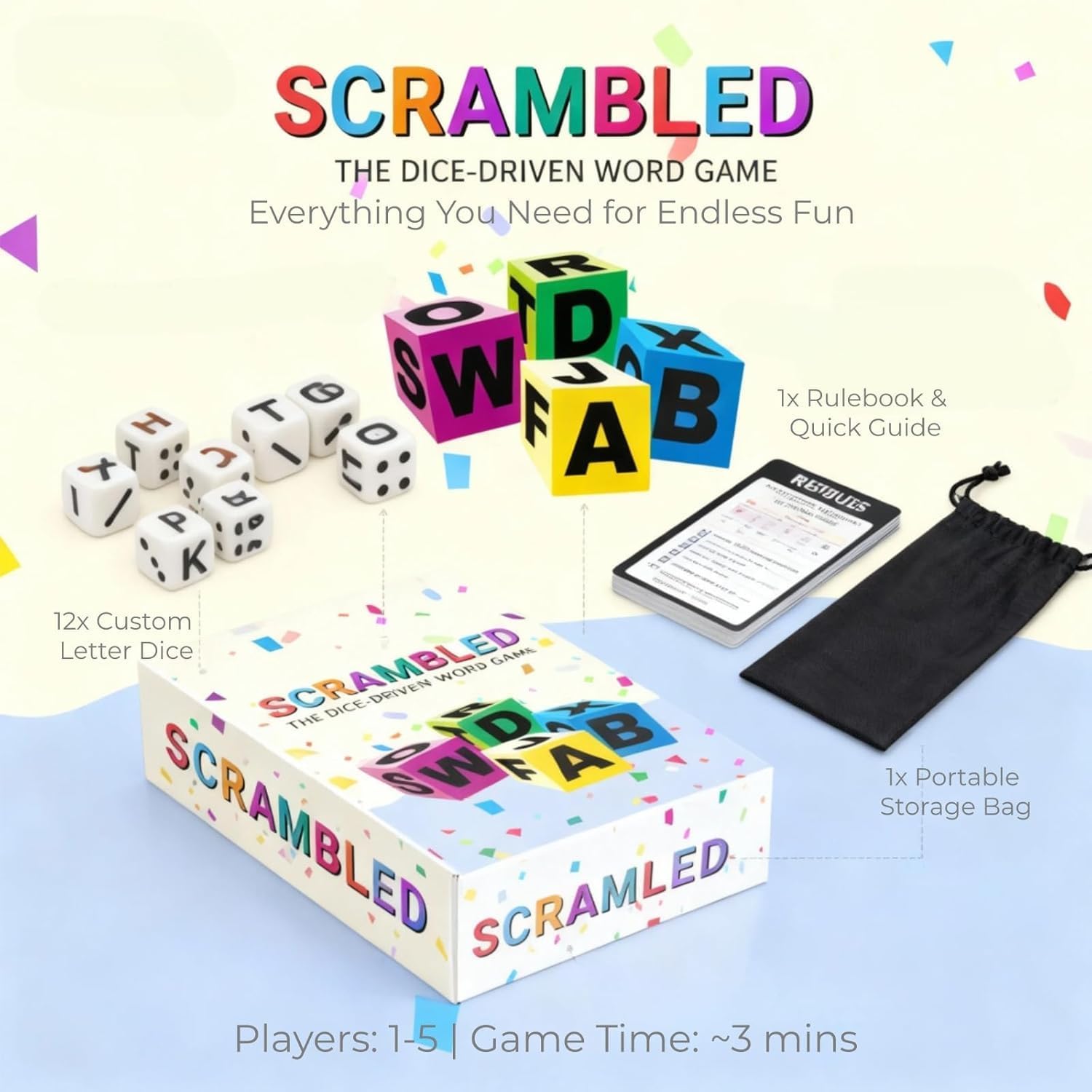 SCRAMBLED The Dice Word Game